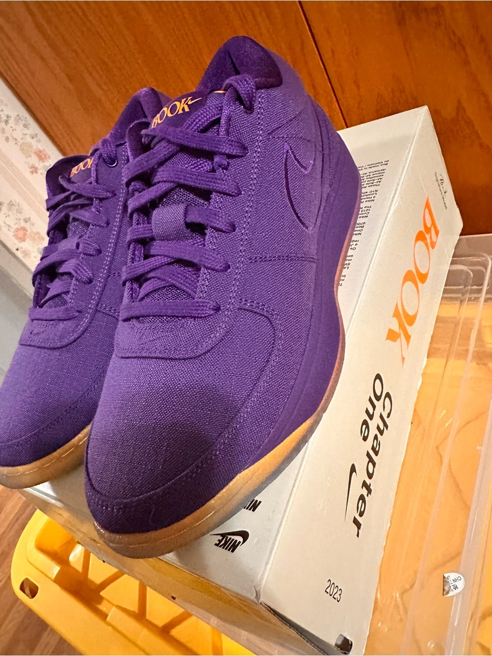 Nike Book 1 "Sunset" HJ5351-500 Court Purple/Total Orange Men's Low Top 2024 - Picture 5 of 14